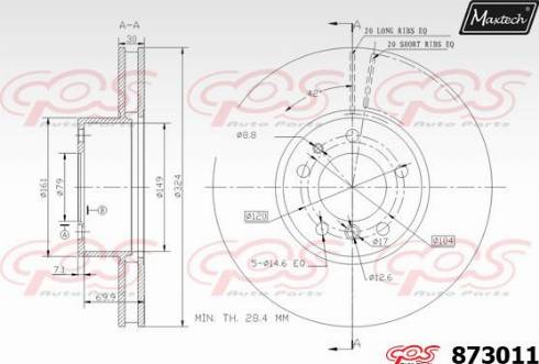 Maxtech 873011.0000 - Kočioni disk www.molydon.hr