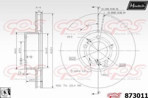 Maxtech 873011.0080 - Kočioni disk www.molydon.hr