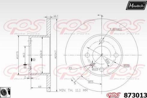 Maxtech 873013.0060 - Kočioni disk www.molydon.hr