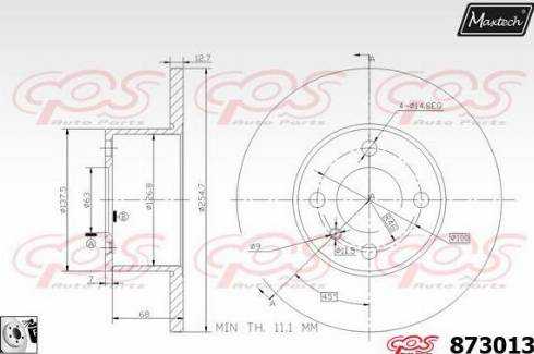 Maxtech 873013.0080 - Kočioni disk www.molydon.hr