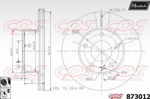 Maxtech 873012.6060 - Kočioni disk www.molydon.hr