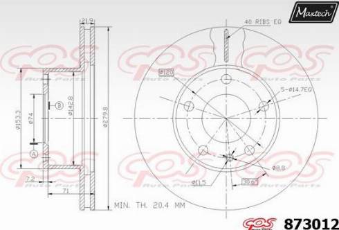 Maxtech 873012.0000 - Kočioni disk www.molydon.hr