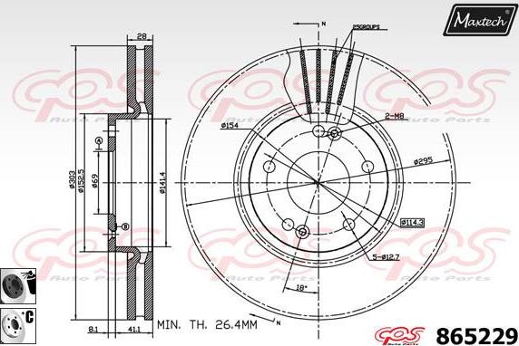 Maxtech 873012 - Kočioni disk www.molydon.hr