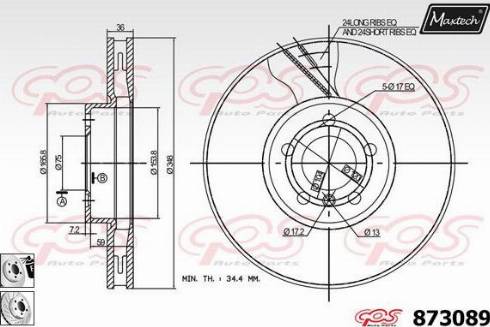 Maxtech 873089.0380 - Kočioni disk www.molydon.hr