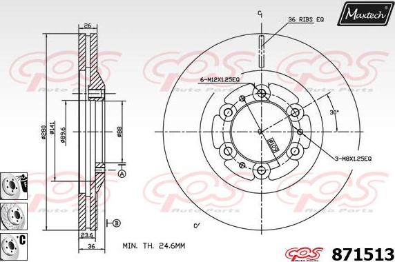 Maxtech 873085 - Kočioni disk www.molydon.hr