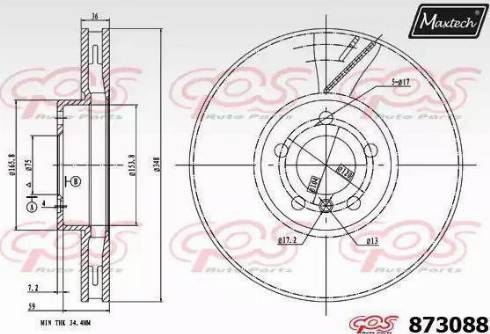 Maxtech 873088.6880 - Kočioni disk www.molydon.hr