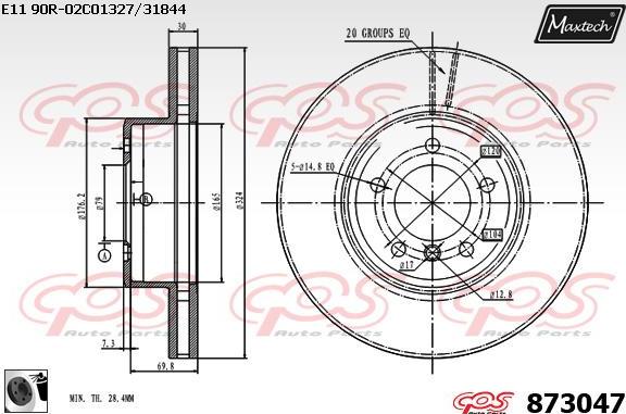 Maxtech 873083 - Kočioni disk www.molydon.hr