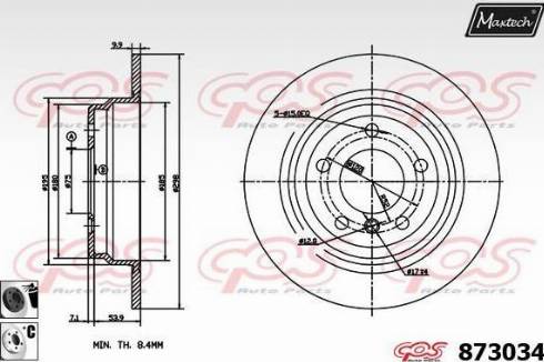 Maxtech 873034.6060 - Kočioni disk www.molydon.hr