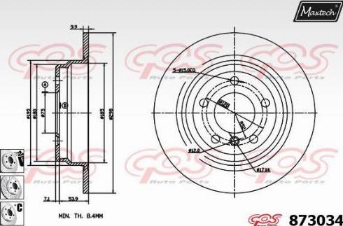 Maxtech 873034.6880 - Kočioni disk www.molydon.hr