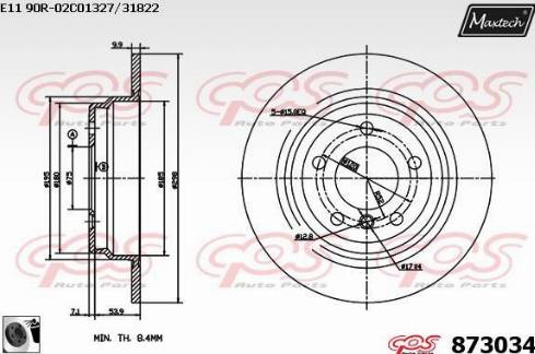 Maxtech 873034.0060 - Kočioni disk www.molydon.hr