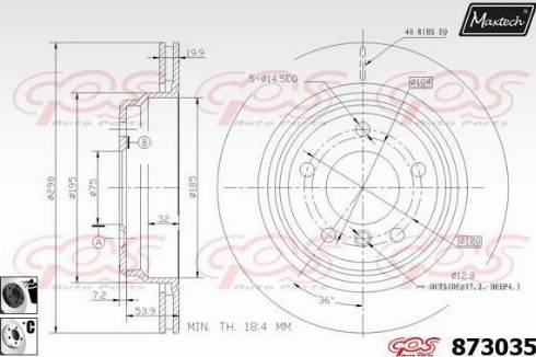 Maxtech 873035.6060 - Kočioni disk www.molydon.hr