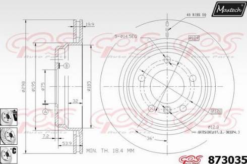 Maxtech 873035.6880 - Kočioni disk www.molydon.hr