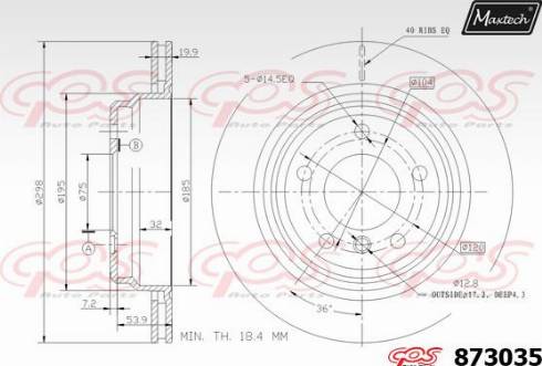 Maxtech 873035.0000 - Kočioni disk www.molydon.hr