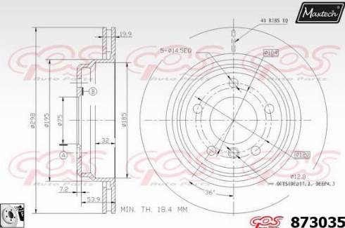 Maxtech 873035.0080 - Kočioni disk www.molydon.hr