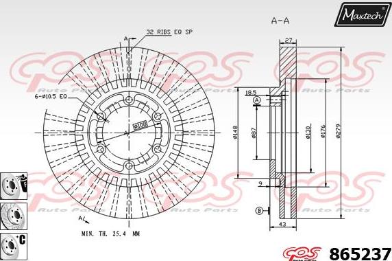 Maxtech 873035 - Kočioni disk www.molydon.hr