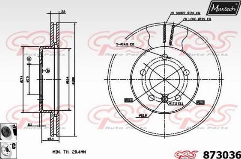 Maxtech 873036.6060 - Kočioni disk www.molydon.hr