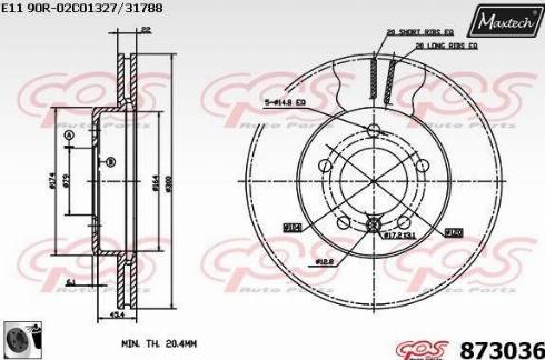 Maxtech 873036.0060 - Kočioni disk www.molydon.hr