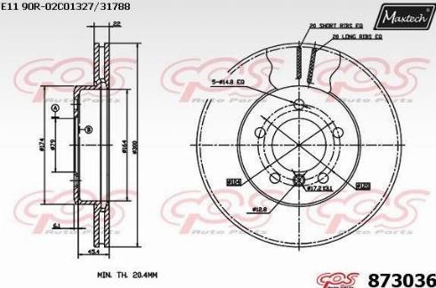 Maxtech 873036.0000 - Kočioni disk www.molydon.hr