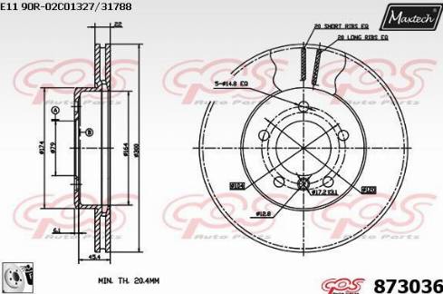 Maxtech 873036.0080 - Kočioni disk www.molydon.hr