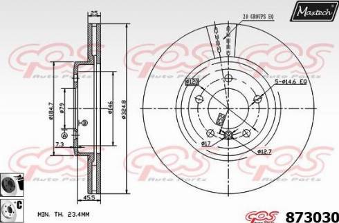 Maxtech 873030.6060 - Kočioni disk www.molydon.hr