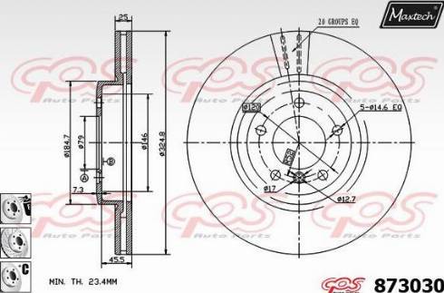 Maxtech 873030.6880 - Kočioni disk www.molydon.hr