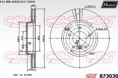 Maxtech 873030.0000 - Kočioni disk www.molydon.hr