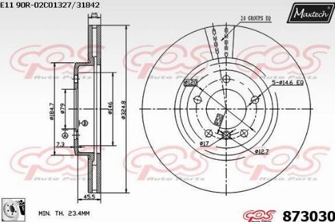 Maxtech 873030.0080 - Kočioni disk www.molydon.hr