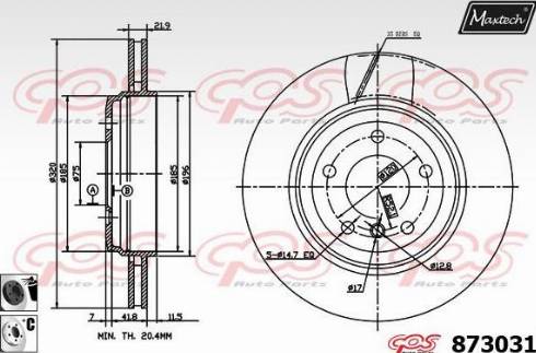 Maxtech 873031.6060 - Kočioni disk www.molydon.hr