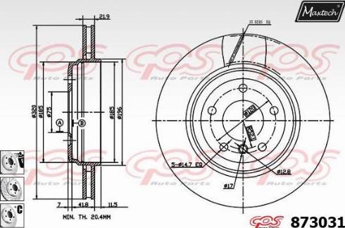 Maxtech 873031.6880 - Kočioni disk www.molydon.hr