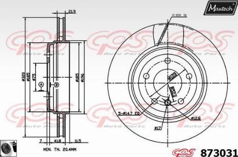 Maxtech 873031.0060 - Kočioni disk www.molydon.hr