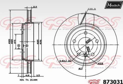 Maxtech 873031.0000 - Kočioni disk www.molydon.hr