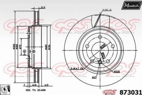 Maxtech 873031.0080 - Kočioni disk www.molydon.hr