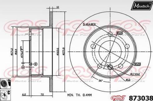 Maxtech 873038.6060 - Kočioni disk www.molydon.hr