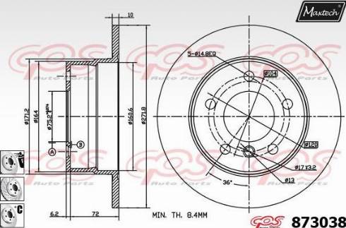 Maxtech 873038.6880 - Kočioni disk www.molydon.hr