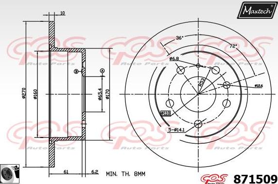 Maxtech 873033 - Kočioni disk www.molydon.hr