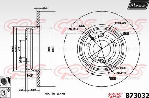 Maxtech 873032.6060 - Kočioni disk www.molydon.hr