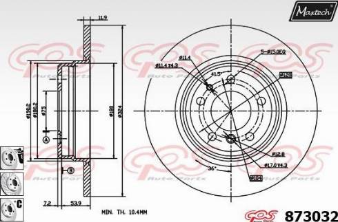 Maxtech 873032.6880 - Kočioni disk www.molydon.hr