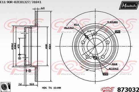 Maxtech 873032.0060 - Kočioni disk www.molydon.hr