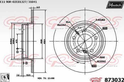 Maxtech 873032.0080 - Kočioni disk www.molydon.hr