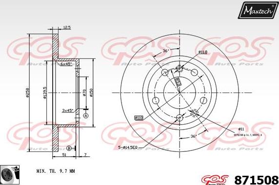 Maxtech 873032 - Kočioni disk www.molydon.hr