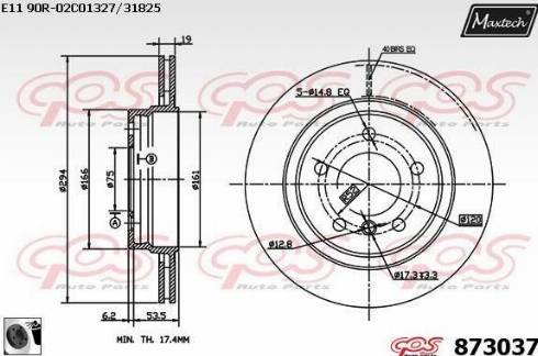 Maxtech 873037.0060 - Kočioni disk www.molydon.hr