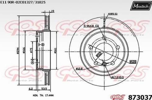 Maxtech 873037.0000 - Kočioni disk www.molydon.hr