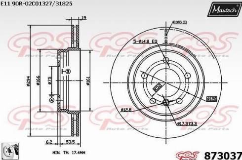 Maxtech 873037.0080 - Kočioni disk www.molydon.hr