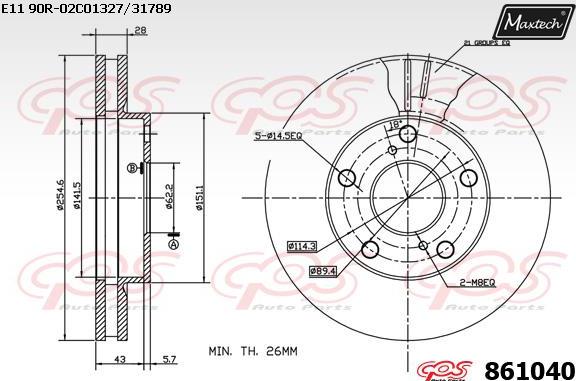 Maxtech 873037 - Kočioni disk www.molydon.hr