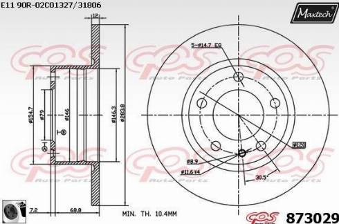 Maxtech 873029.0060 - Kočioni disk www.molydon.hr