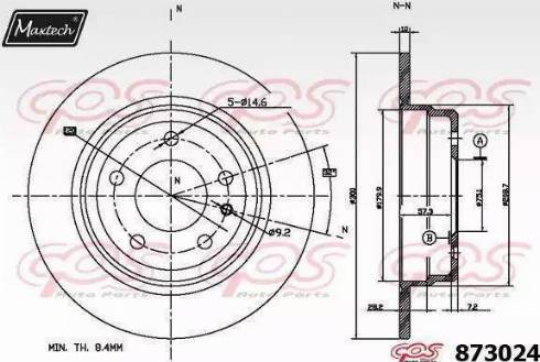 Maxtech 873024.6060 - Kočioni disk www.molydon.hr