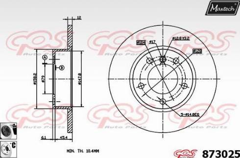 Maxtech 873025.6060 - Kočioni disk www.molydon.hr