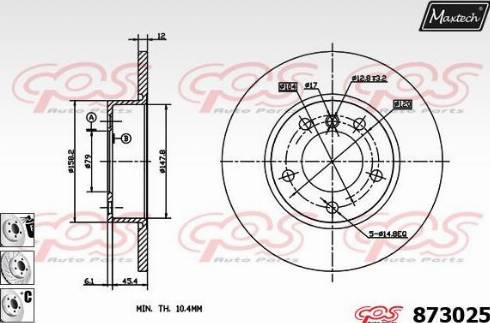 Maxtech 873025.6880 - Kočioni disk www.molydon.hr