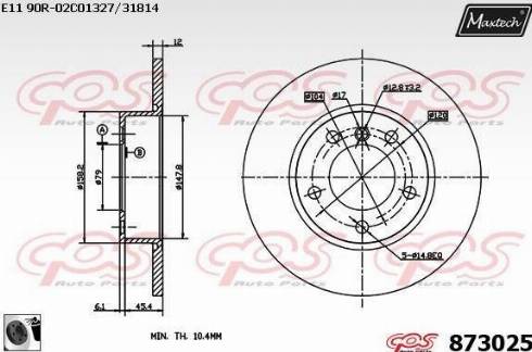 Maxtech 873025.0060 - Kočioni disk www.molydon.hr