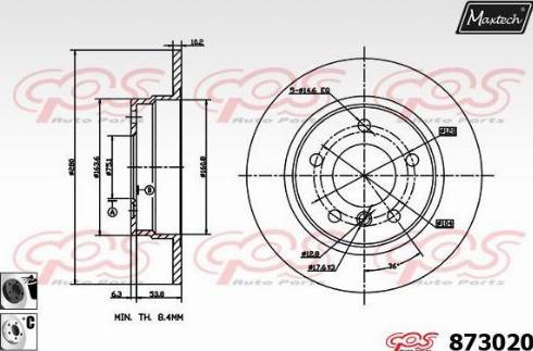 Maxtech 873020.6060 - Kočioni disk www.molydon.hr